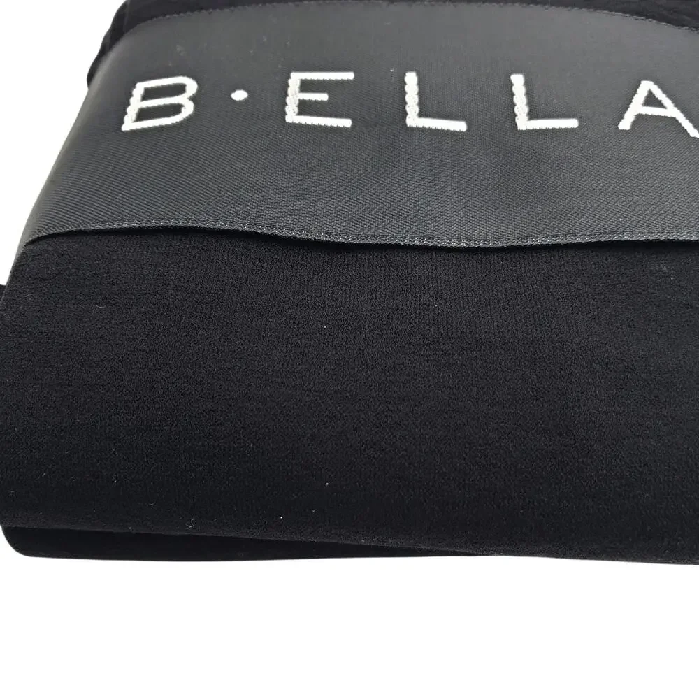 70% Cotton Blend Tights SMALL Black B.ella Erika Opaque NEW Italian Luxe Hosiery